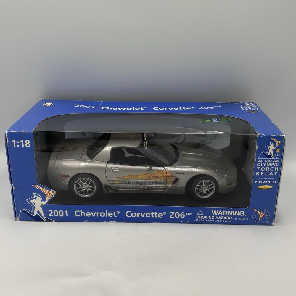 Maisio 2001 Chevrolet Corvette Z06 1:18 Olympic Torch Relay Diecast Car Limited